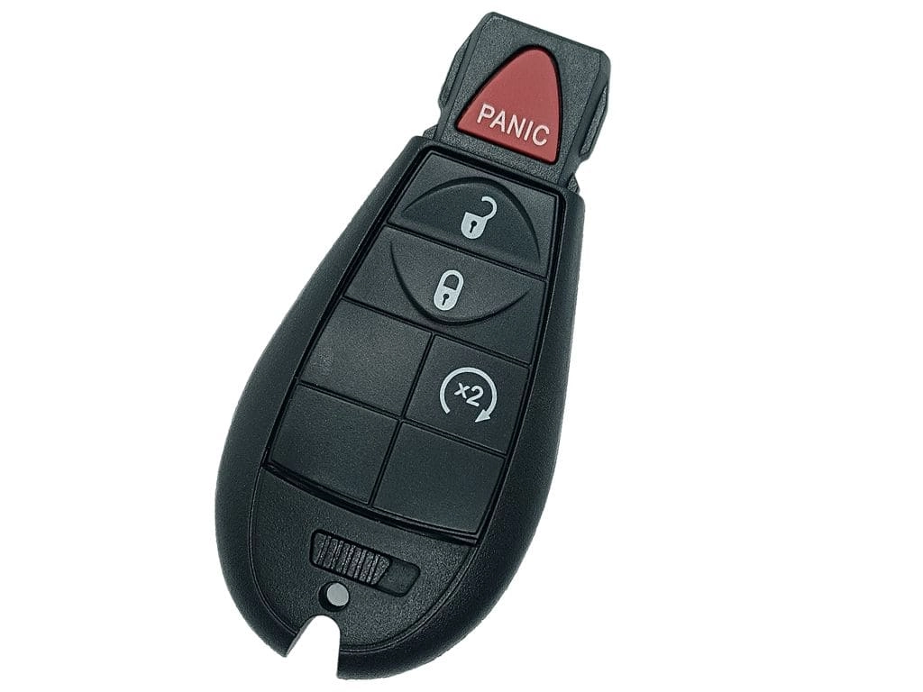 Корпус смарт ключа Chrysler, Dodge, Jeep, 3+1 кнопки, без кріплення під батарейку