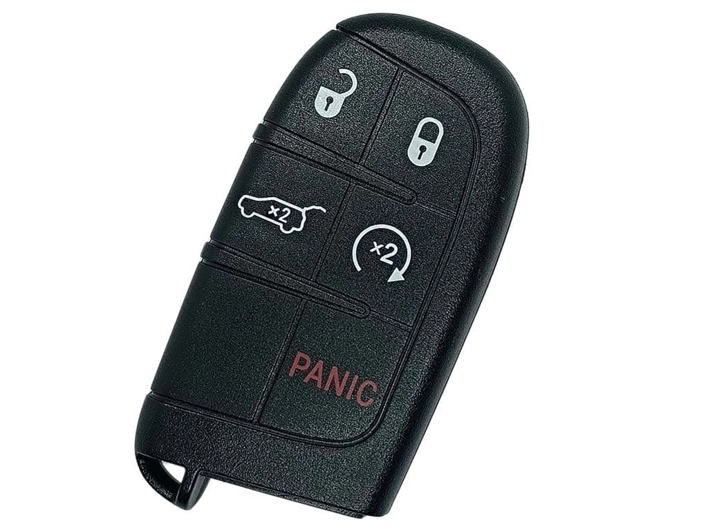 Корпус смарт ключа Chrysler, Dodge, Jeep, 4+1 кнопки, під лезо SIP-22