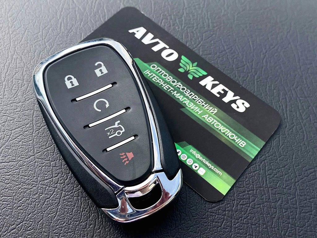 Смарт ключ Chevrolet Camaro, Malibu, Cruze, 433 Mhz, HYQ4EA, NCF2951E/ Hitag 2/ PCF7937E, 4+1 кнопки