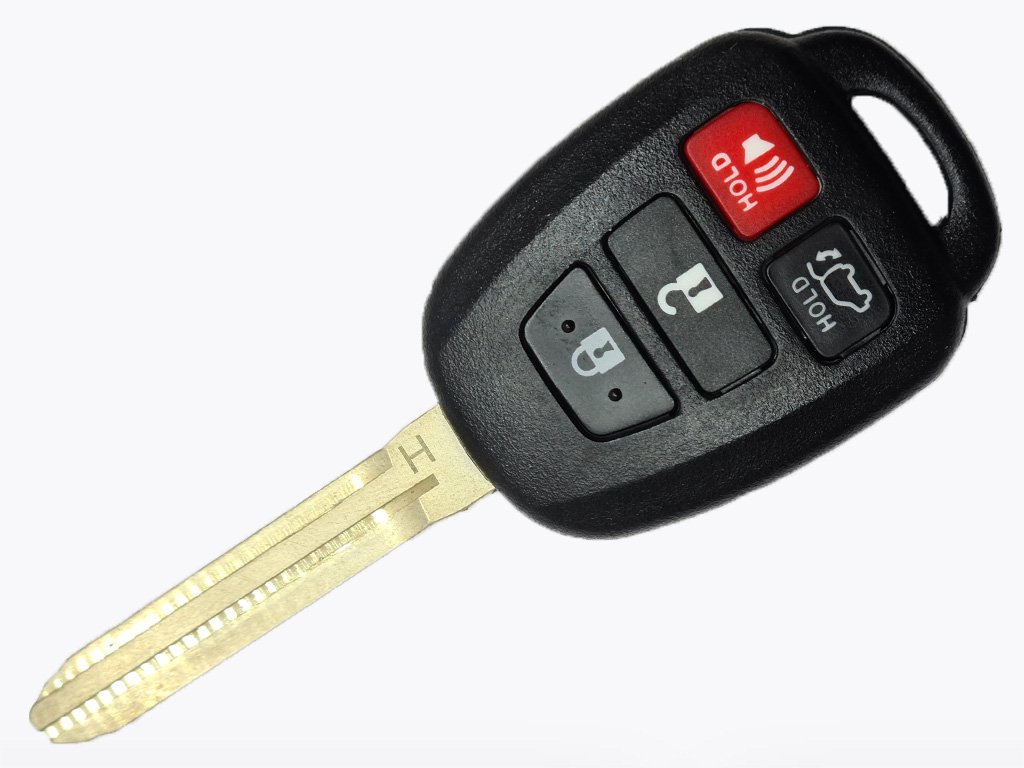Корпус ключа Toyota Corolla, Altis, Camry та інші, 3+1 кнопки, лезо TOY43, лого
