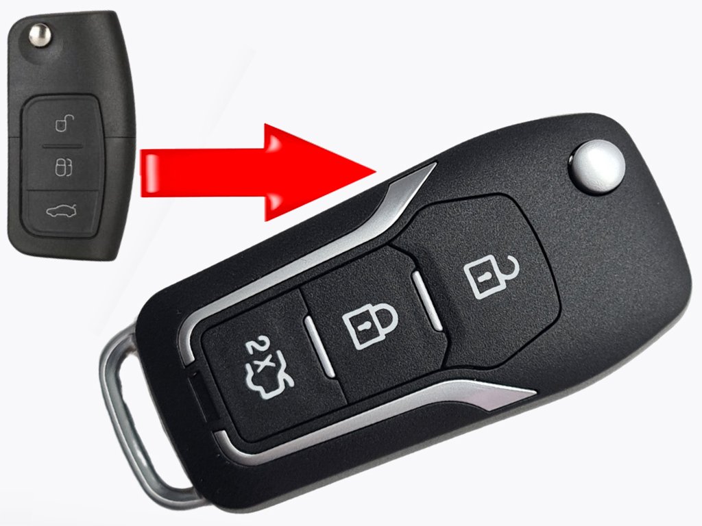 Корпус викидного ключа Ford, 3 кнопки, лезо HU-101, під переробку