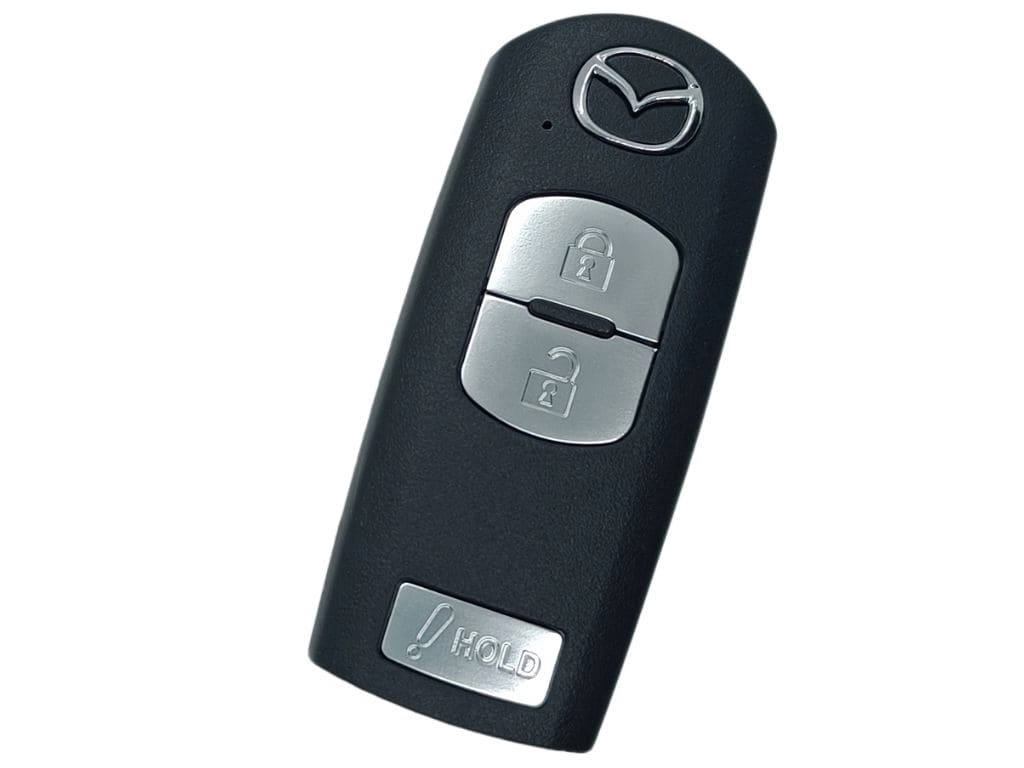 Корпус смарт ключа Mazda, 2+1 кнопки, батарейка по центру, з логотипом