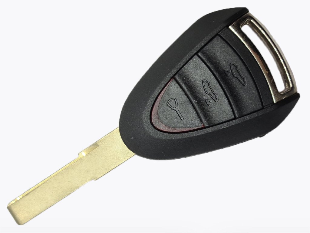 Корпус ключа Porsche 911 Targa, Boxster, Cayman та інші, 3 кнопки, лезо HU66