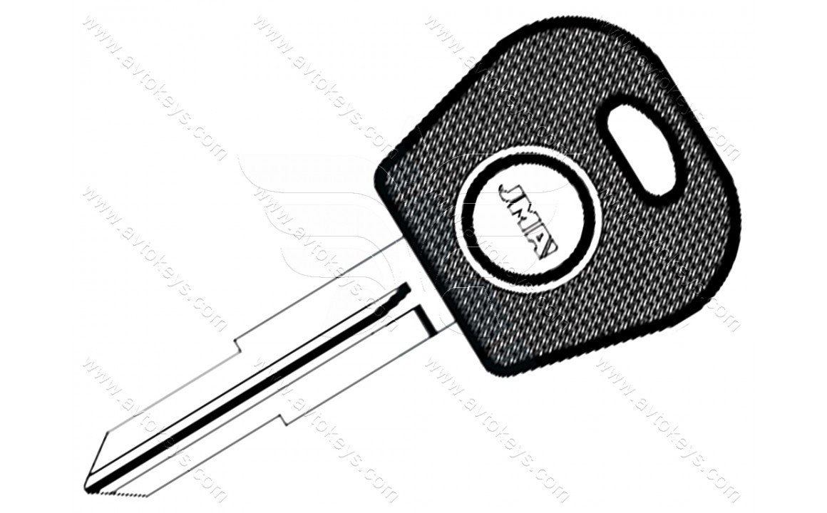 Корпус ключа з місцем під чіп Daewoo, Chevrolet, Opel та інші, лезо TP00DAE-4P1 JMA