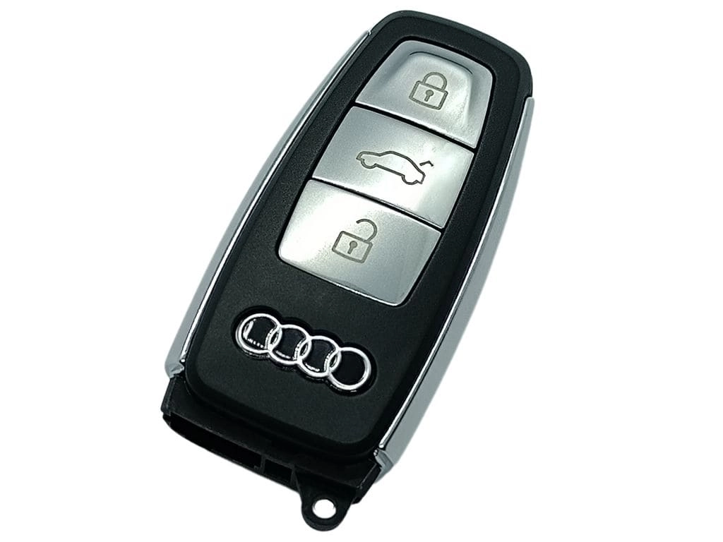 Корпус смарт ключа AUDI 2017-2023, 3 кнопки, глянцевий з логотипом