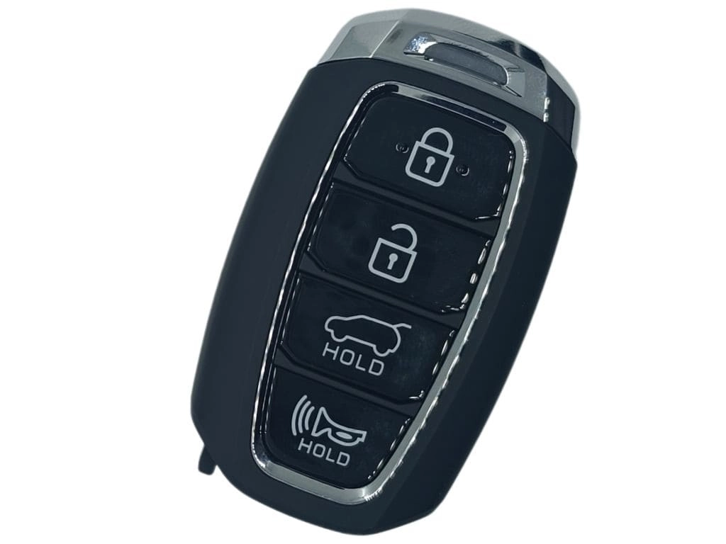 Корпус смарт ключа Hyundai Kona, Santa Fe, Veloster, Elantra 2017-2021, 3+1 кнопки, з логотипом