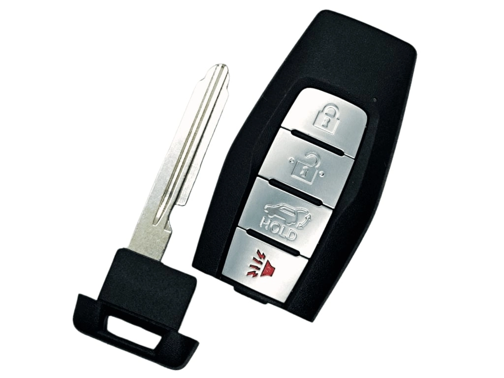Смартключ Mitsubishi Outlander 2021-2024, 3+1 кнопки, HITAG 128-bits AES, ID4A, NCF29AXM, 433Mhz KR5MTXN1
