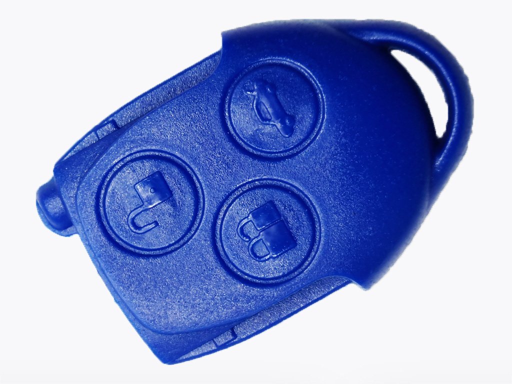 Корпус ключа Ford Tranzit, 3 кнопки, синій