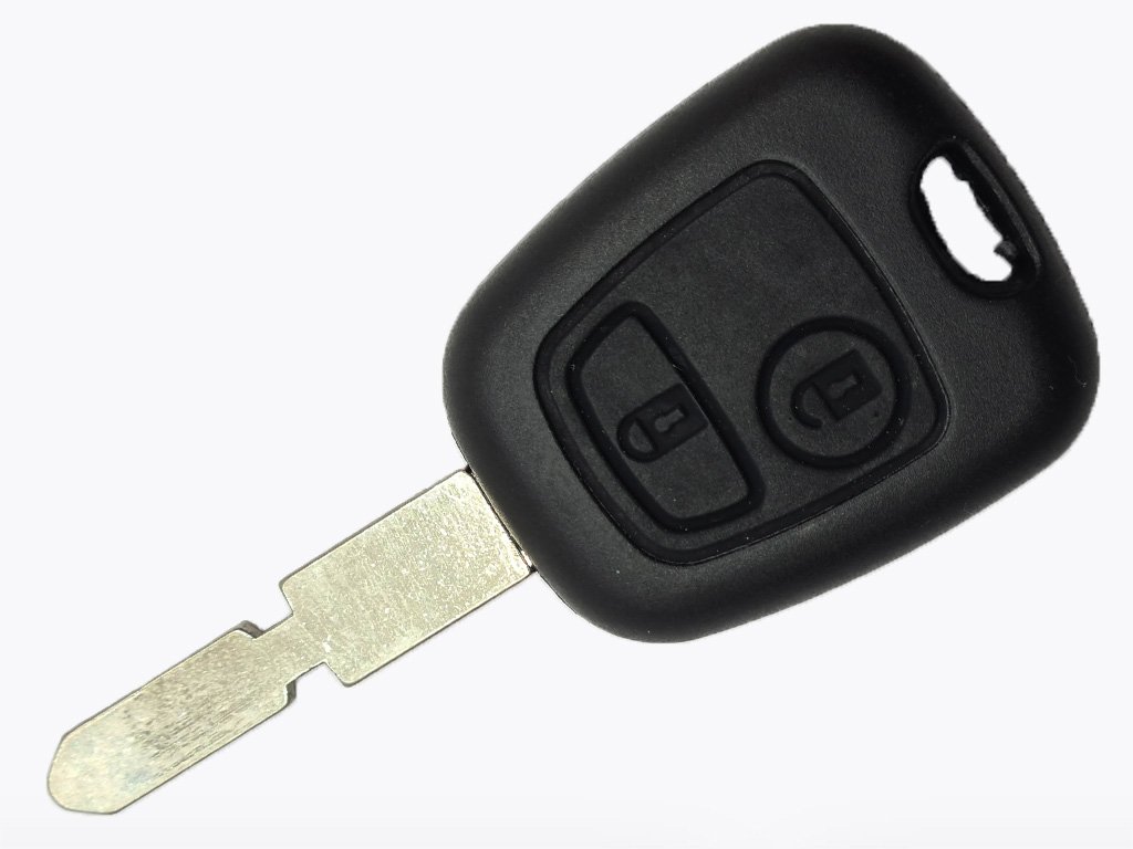 Корпус ключа Peugeot 406, 607, 2 кнопки, лезо NE78