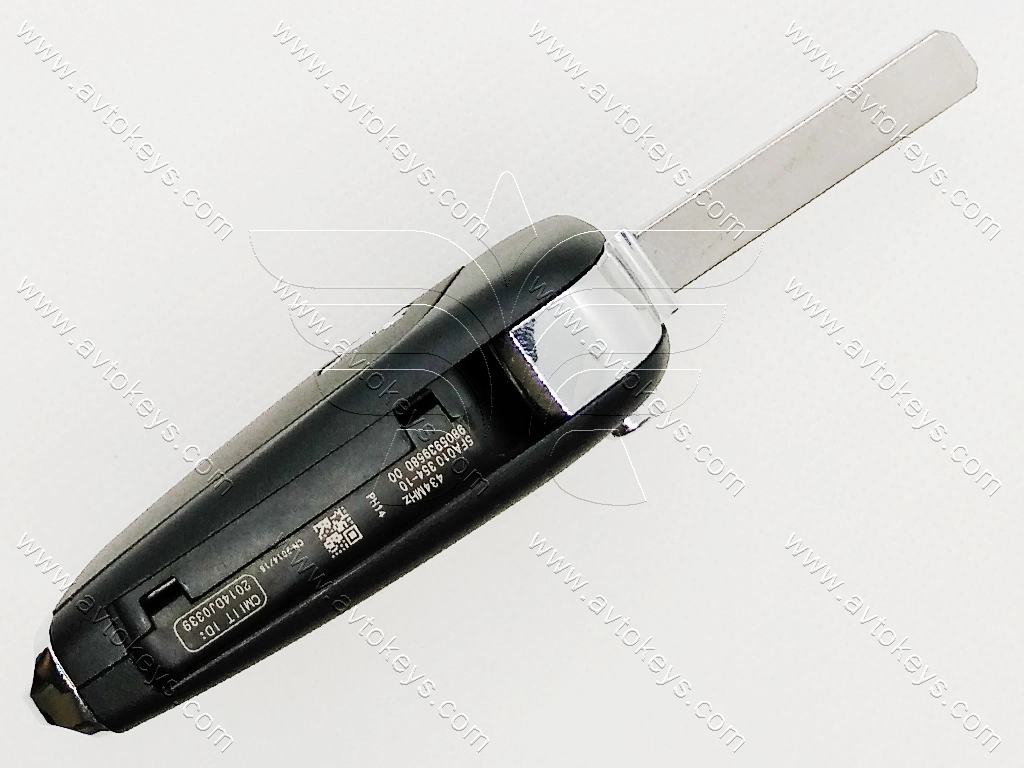 Корпус викидного ключа Peugeot, 2 кнопки, з місцем під батарейку, лезо HU83, з лого — изображение 4