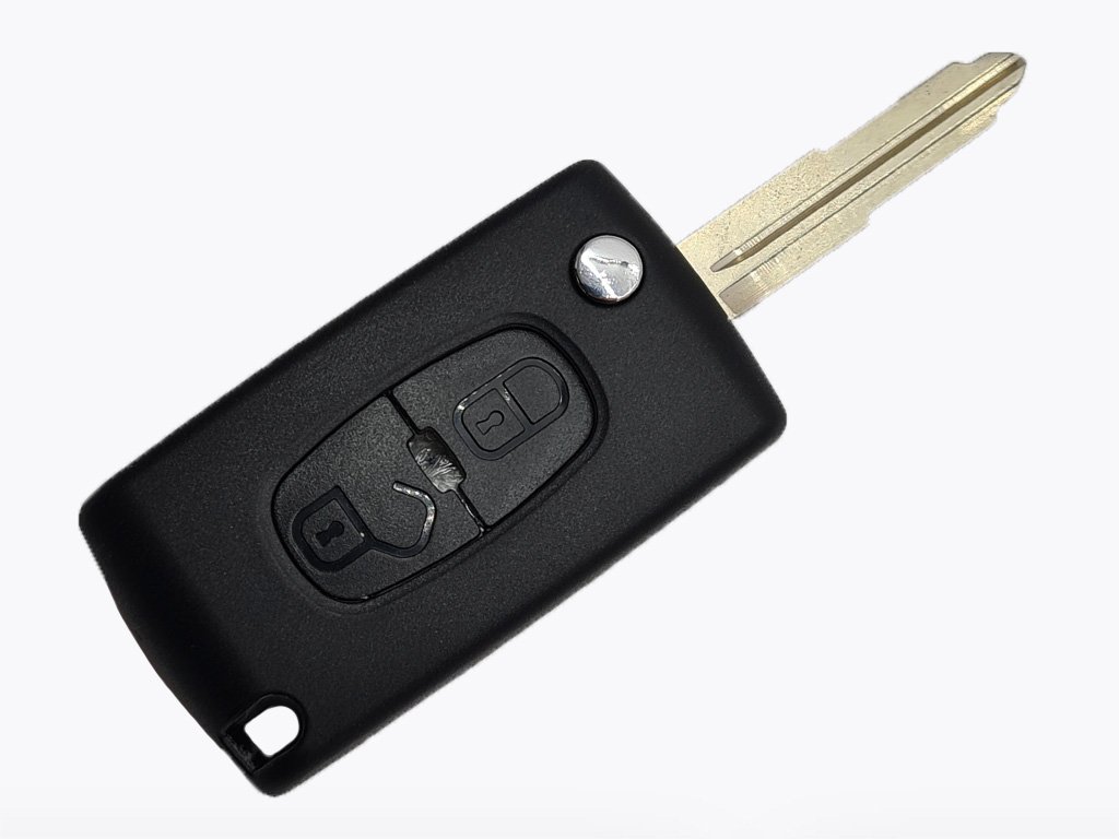 Корпус викидного ключа Citroen C-Crosser, C4 Aircross, Peugeot 4007, 4008, 2 кнопки, лезо MIT11R