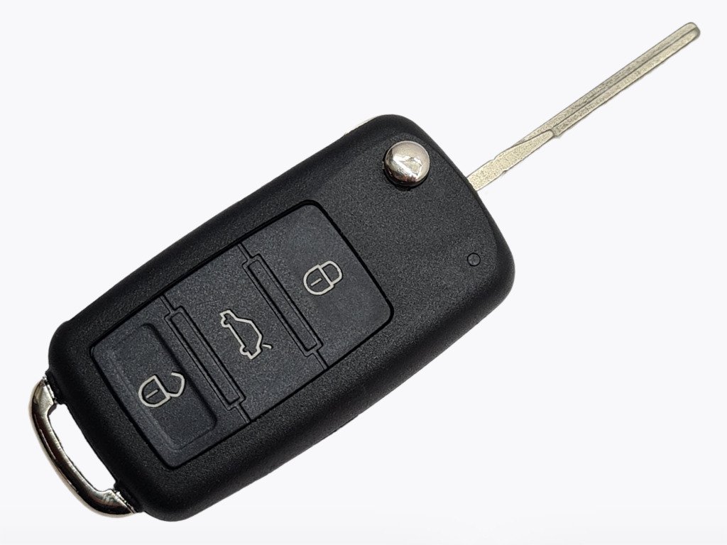 Корпус викидного ключа Volkswagen Touareg, Audi A8, 3 кнопки, лезо HU66