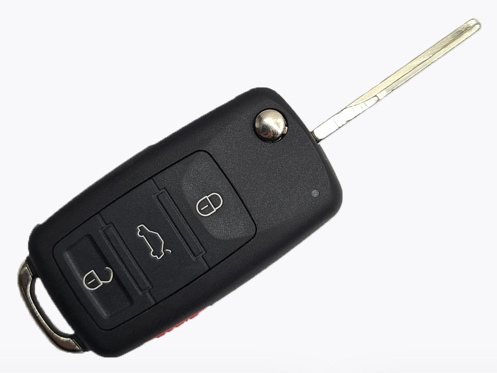 Корпус викидного ключа Volkswagen Touareg, Audi A8, 3+1 кнопки, лезо HU66