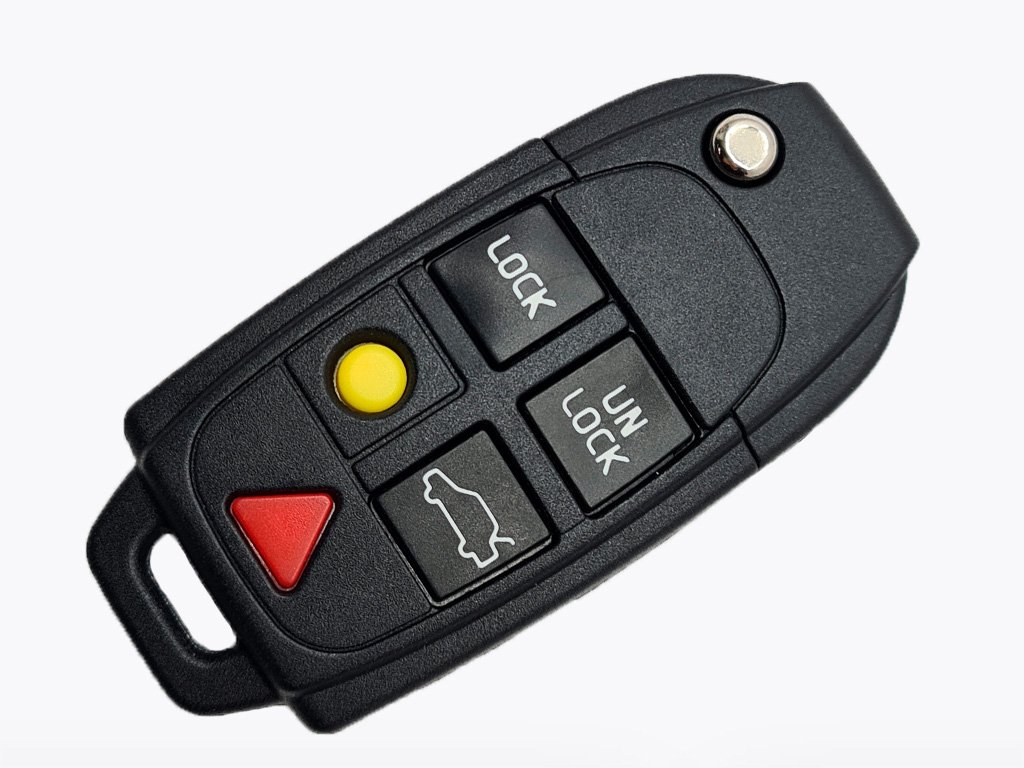 Корпус викидного ключа Volvo S60, V70, XC70, S80, XC90, 4+1 кнопки