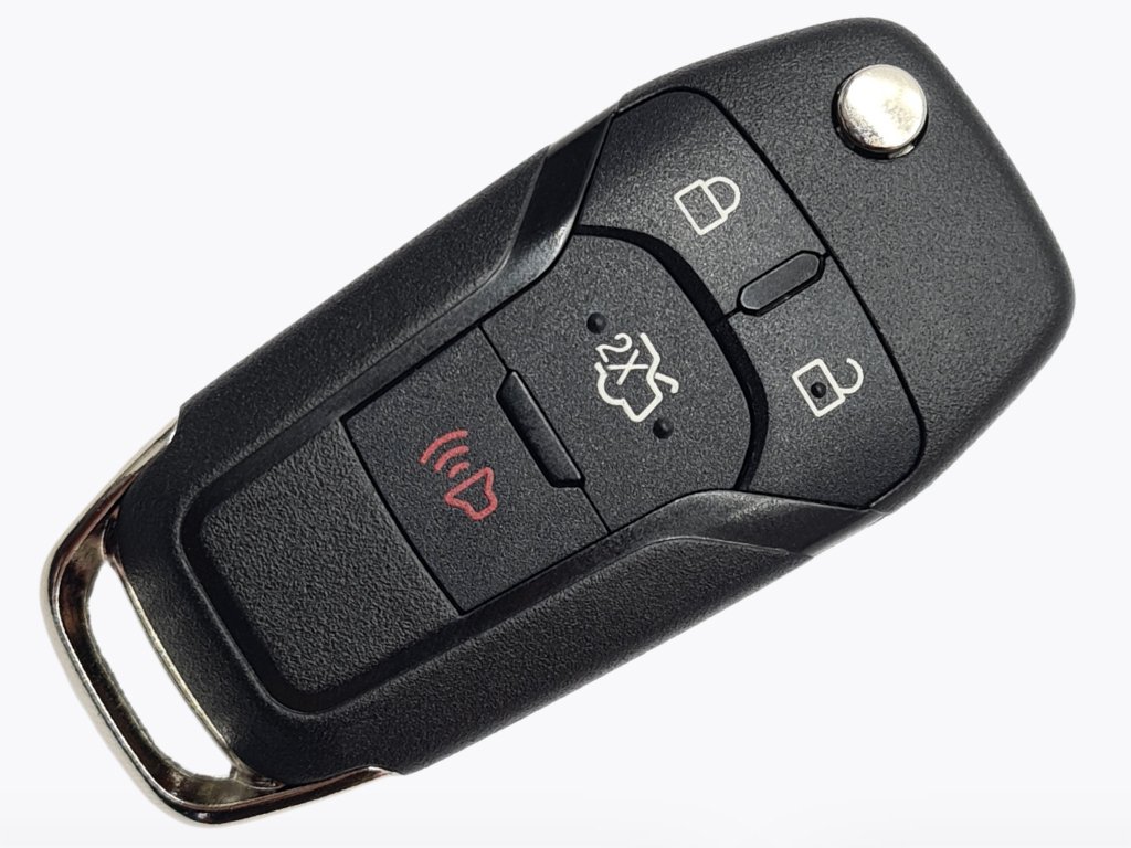 Корпус викидного ключа Ford Fusion та інші, 3+1 кнопки, лезо HU101, лого