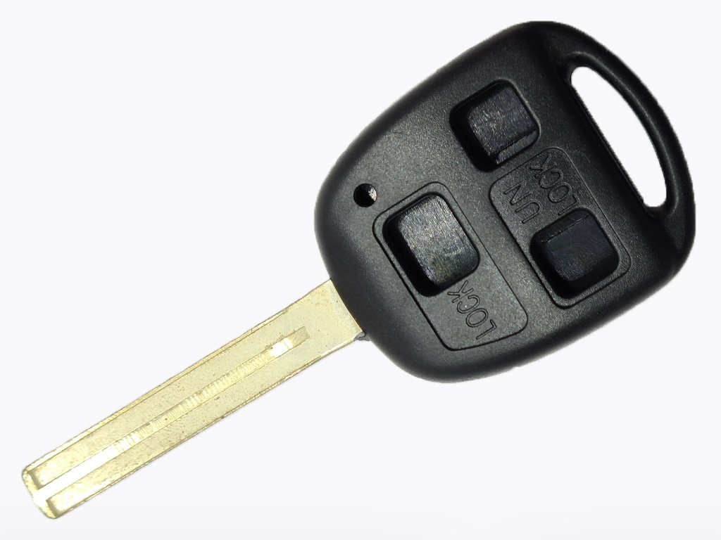 Корпус ключа Toyota, Lexus, 3 кнопки, лезо TOY49 (довге), без лого