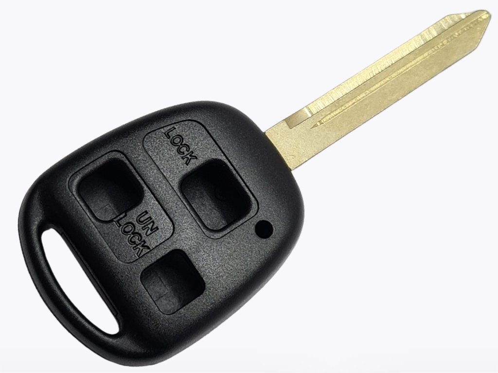 Корпус ключа Toyota Avensis, Corolla, Yaris та інші, 3 кнопки, лезо TOY47, тип 1
