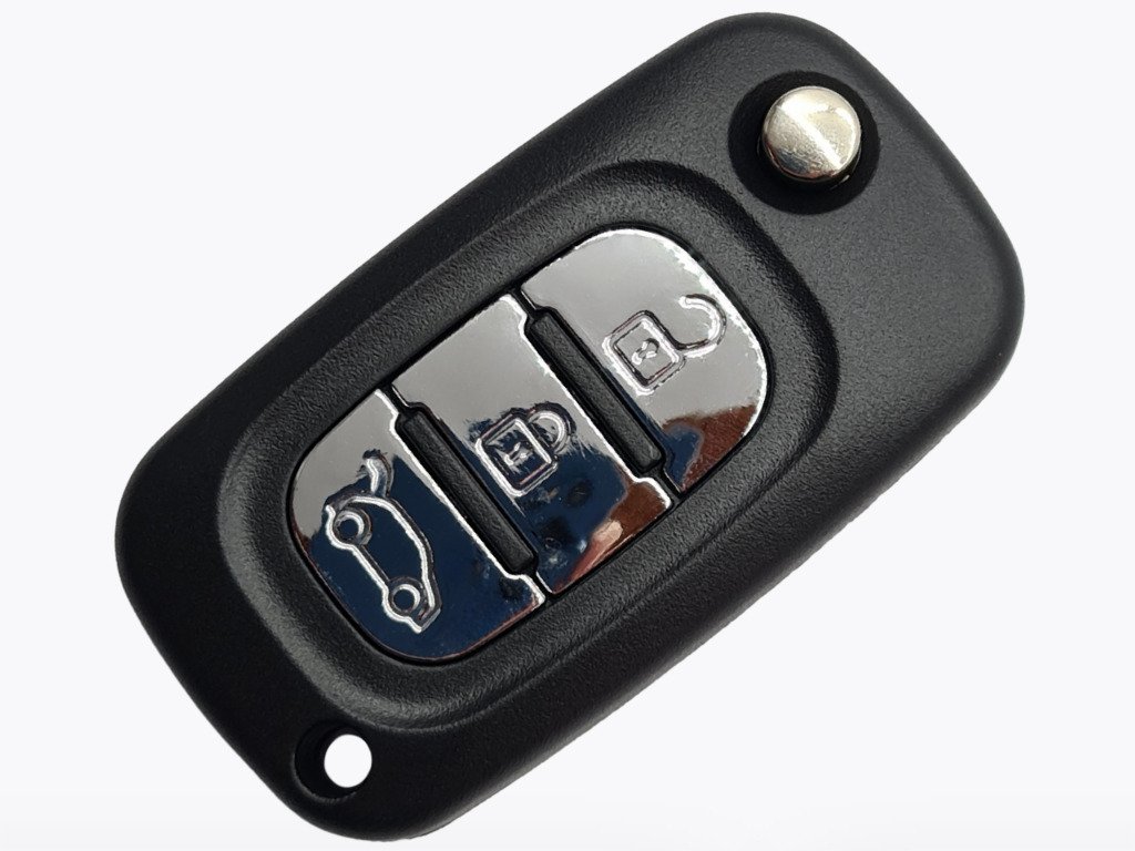 Корпус викидного ключа Renault Clio 4, Twingo, 3 кнопки, лезо VA2, без лого