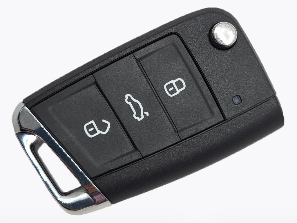 Корпус викидного ключа Volkswagen, Skoda, Seat, 3 кнопки, лезо HU66, MQB, тип 2