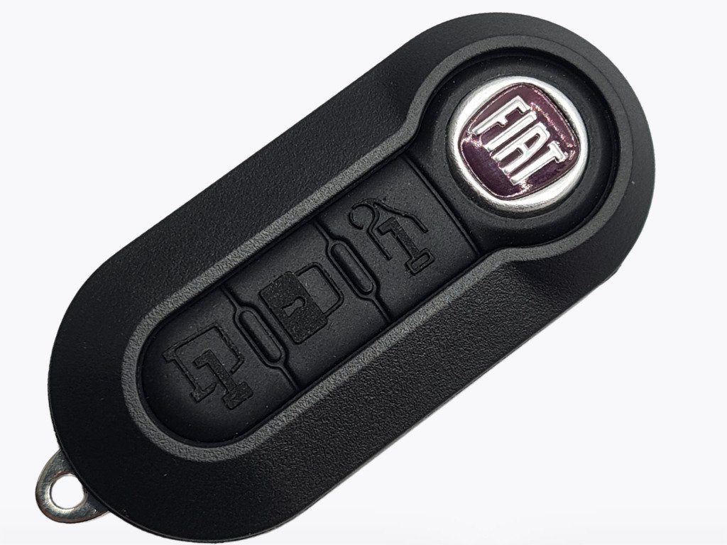 Корпус викидного ключа Fiat, 3 кнопки, лезо SIP22, тип 2, чорні кнопки