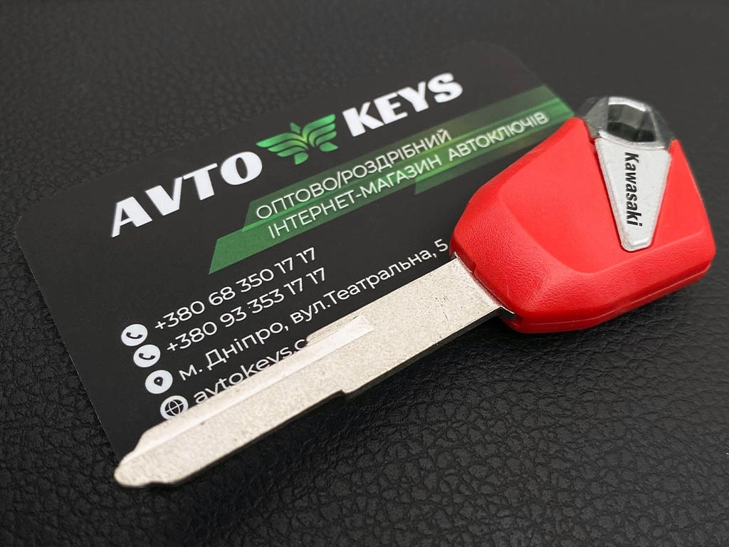Корпус ключа з місцем під чіп Kawasaki LDT500, VN1500 та інші, лезо KW14R