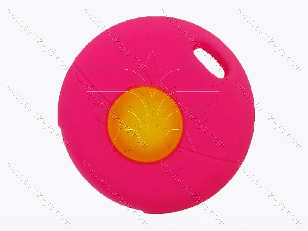 Силіконовий рожевий чохол для ключа з кнопками Smart, 1 кнопка