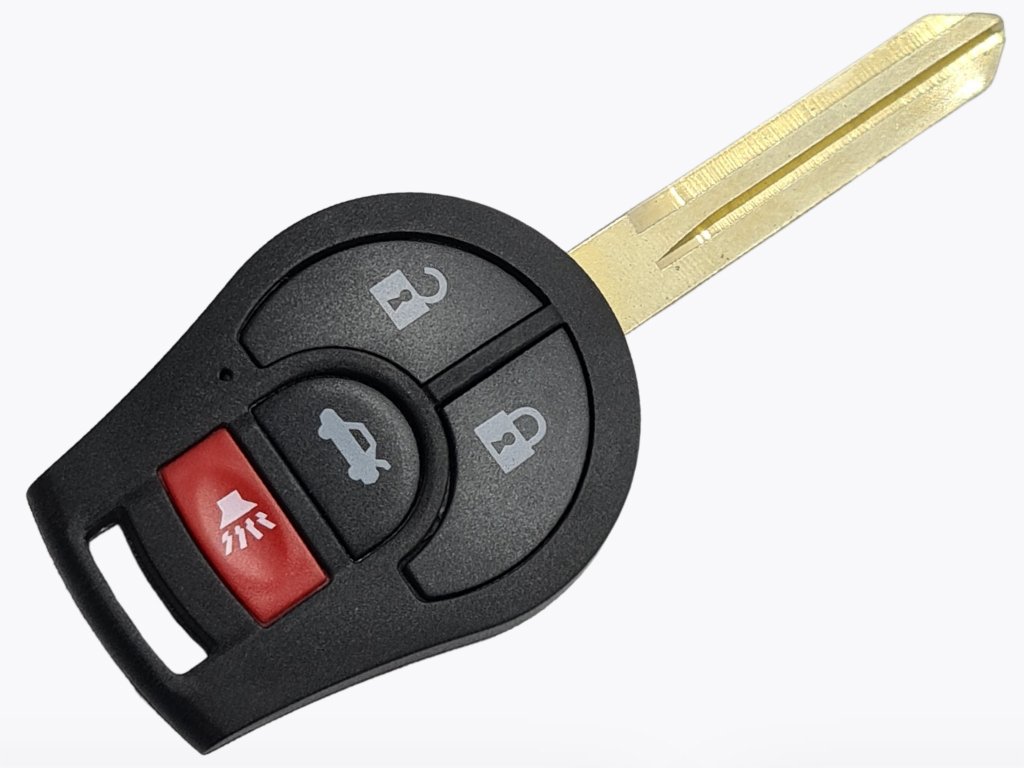 Корпус ключа Nissan Juke, Qashqai, 3+1 кнопки, лезо NSN14