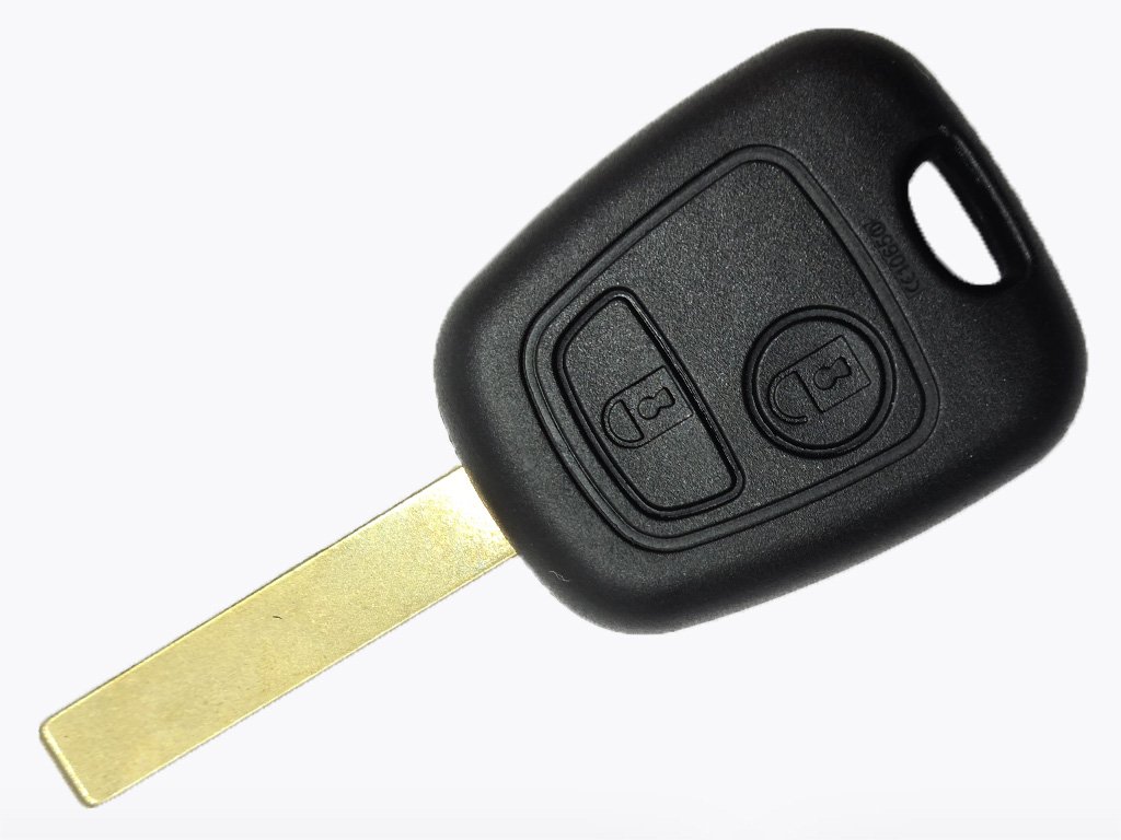 Корпус ключа Peugeot 307, Expert, 2 кнопки, лезо HU83