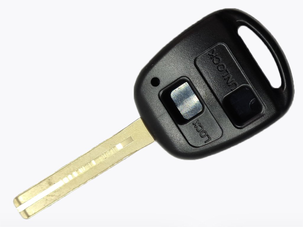 Корпус ключа Toyota, 2 кнопки, лезо TOY49 (довге), з лого