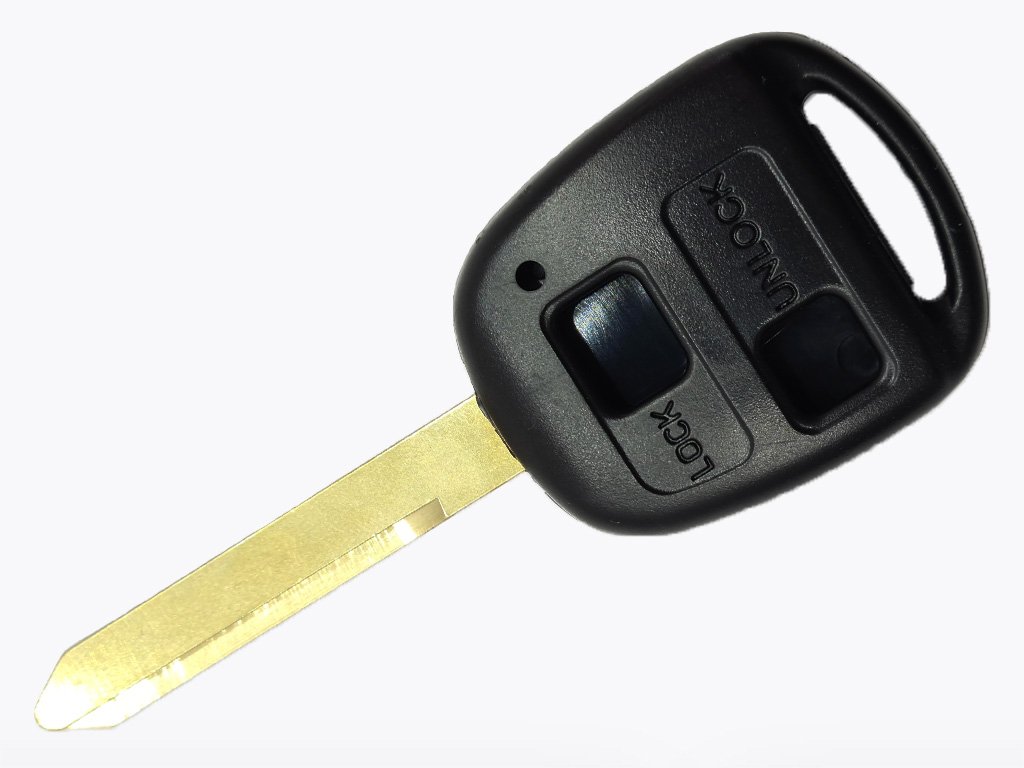 Корпус ключа Toyota Avensis, Corolla, Yaris та інші, 2 кнопки, лезо TOY47, лого