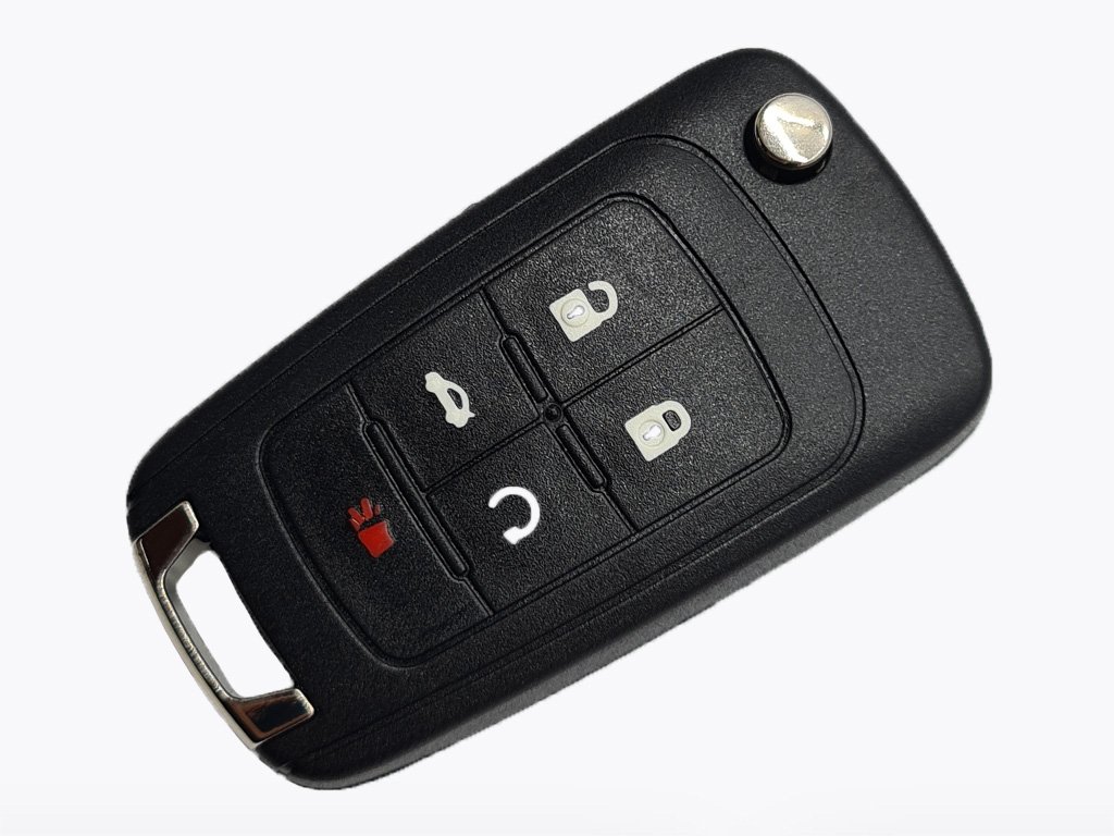 Корпус викидного ключа Chevrolet Camaro, Cruze, Impala та інші, 4+1 кнопки, лезо HU100