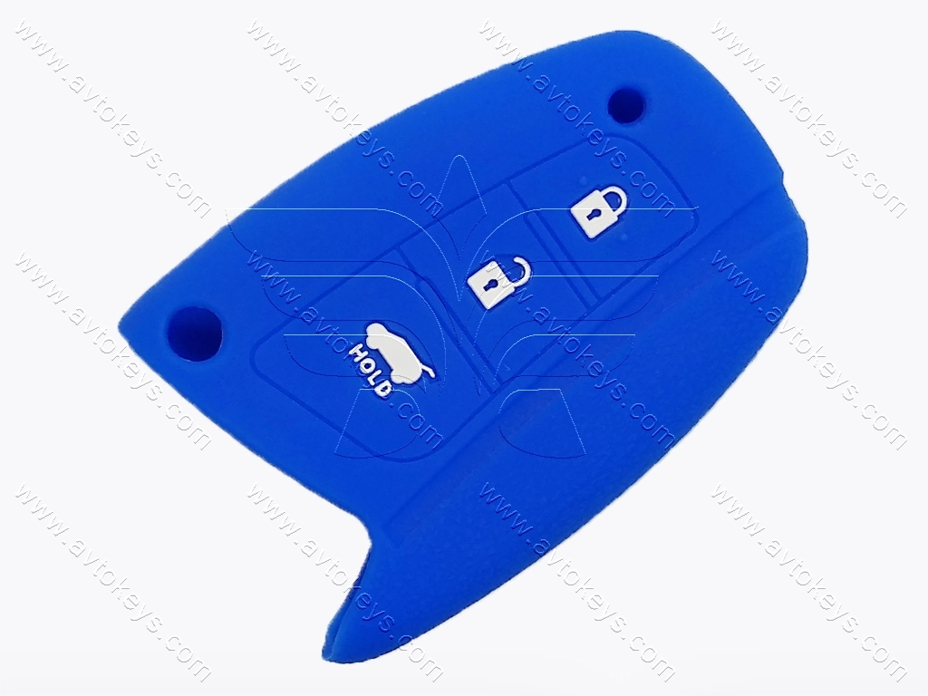 Силіконовий синій чохол для смарт ключа Hyundai, 3 кнопки, тип 2