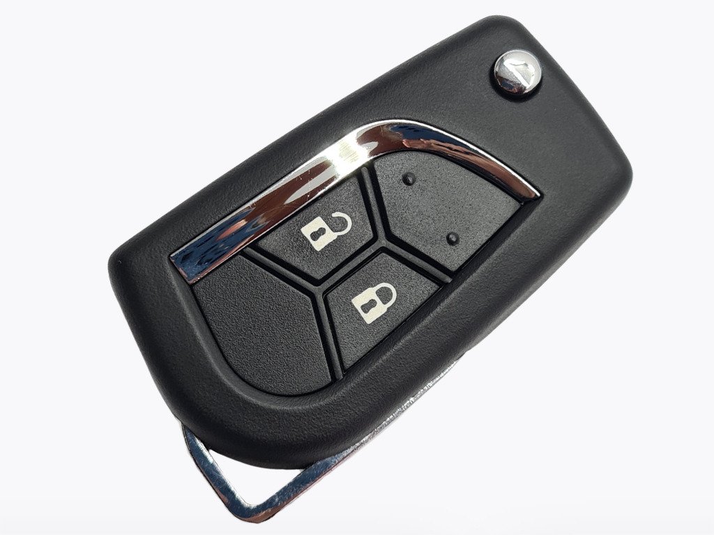 Корпус викидного ключа Toyota Land Cruiser 200, Corolla, 2 кнопки, лезо TOY43, під переробку