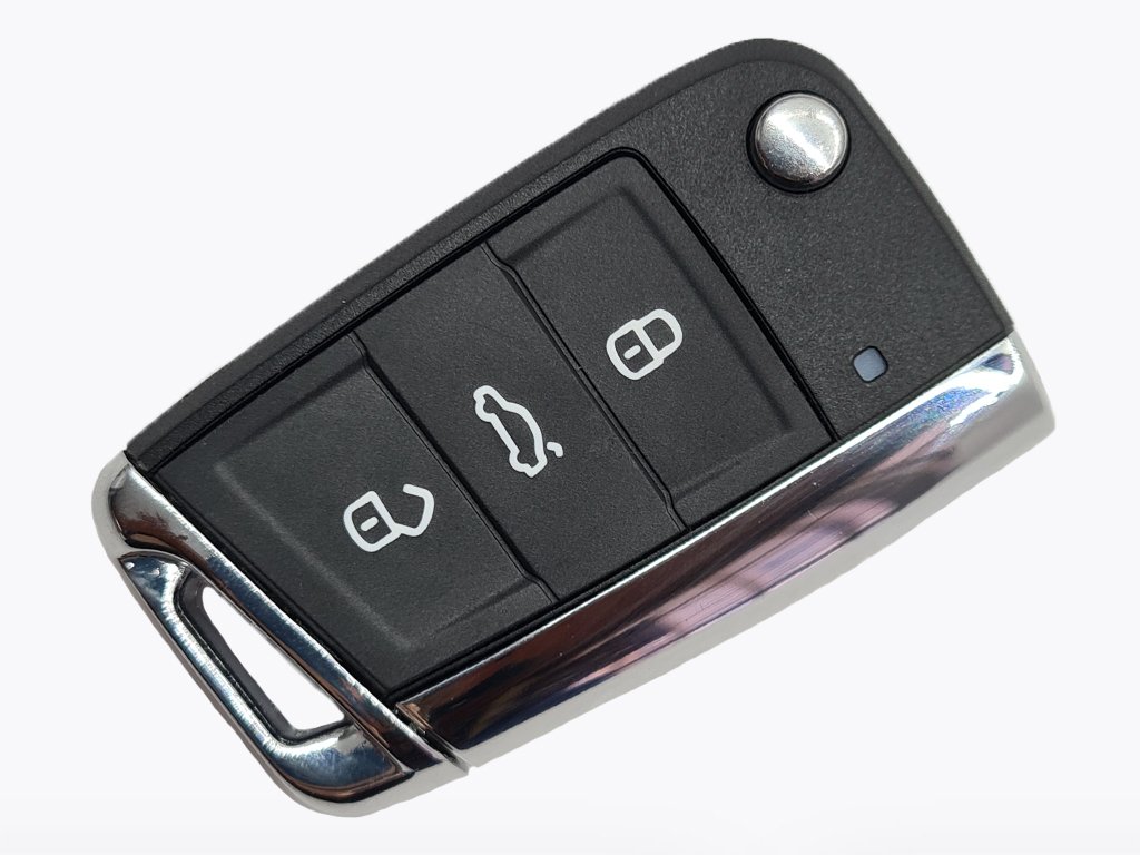 Корпус викидного ключа Volkswagen, Skoda, Seat, 3 кнопки, лезо HU66, MQB, тип 1