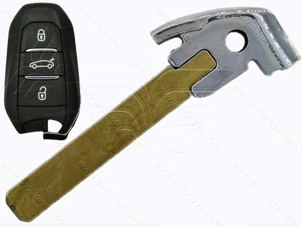 Лезо смарт ключа Citroen C4, DS4, DS5, Peugeot 308/ 508, VA2 - Зображення 3