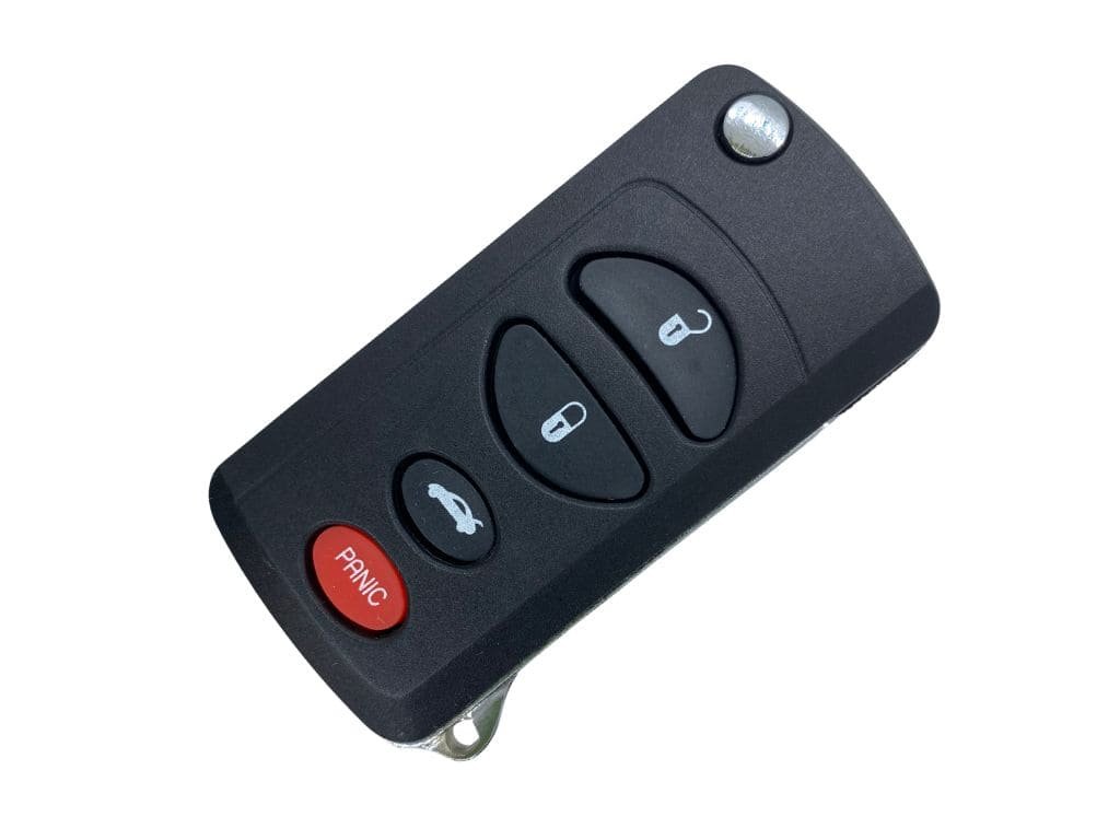 Корпус викидного ключа Chrysler/Doodge/Jeep, 3+1 кнопки, лезо CY24, під переробку
