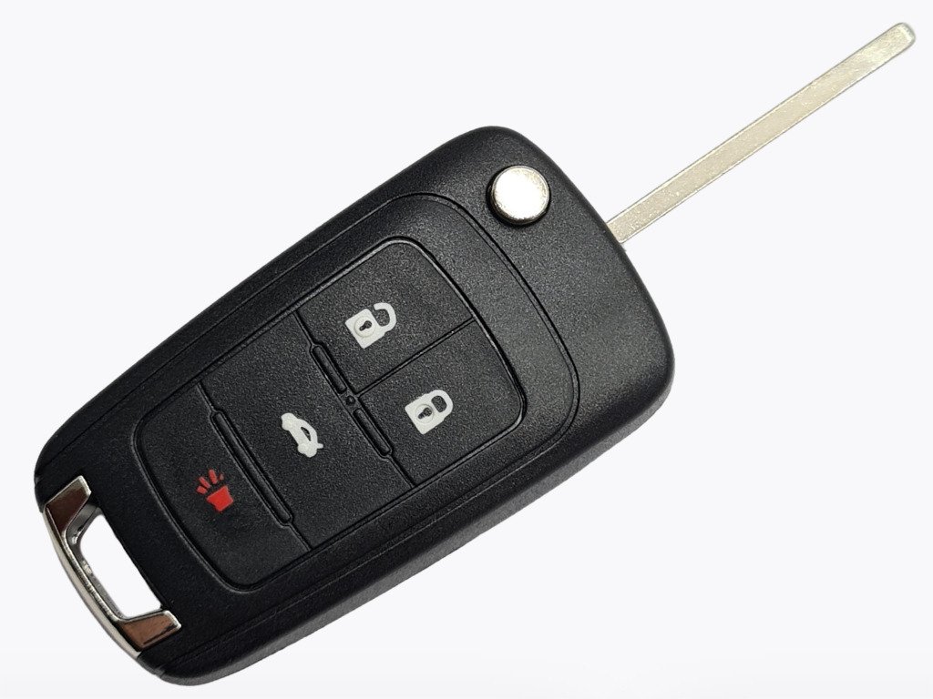 Корпус викидного ключа Chevrolet Cruze, Impala, SS, 3+1 кнопки, лезо HU100, тип 1 — изображение 3