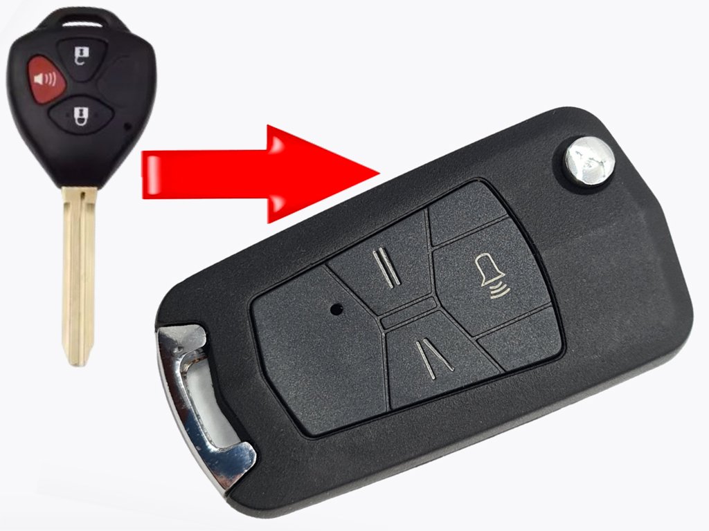 Корпус викидного ключа Toyota Avalon, Camry, Corolla, 2+1 кнопки, лезо TOY43, під переробку
