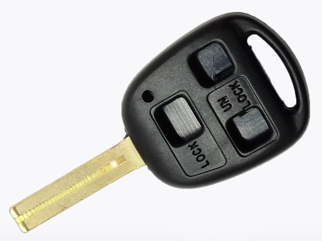 Корпус ключа Toyota, Lexus, 3 кнопки, лезо TOY48, без лого