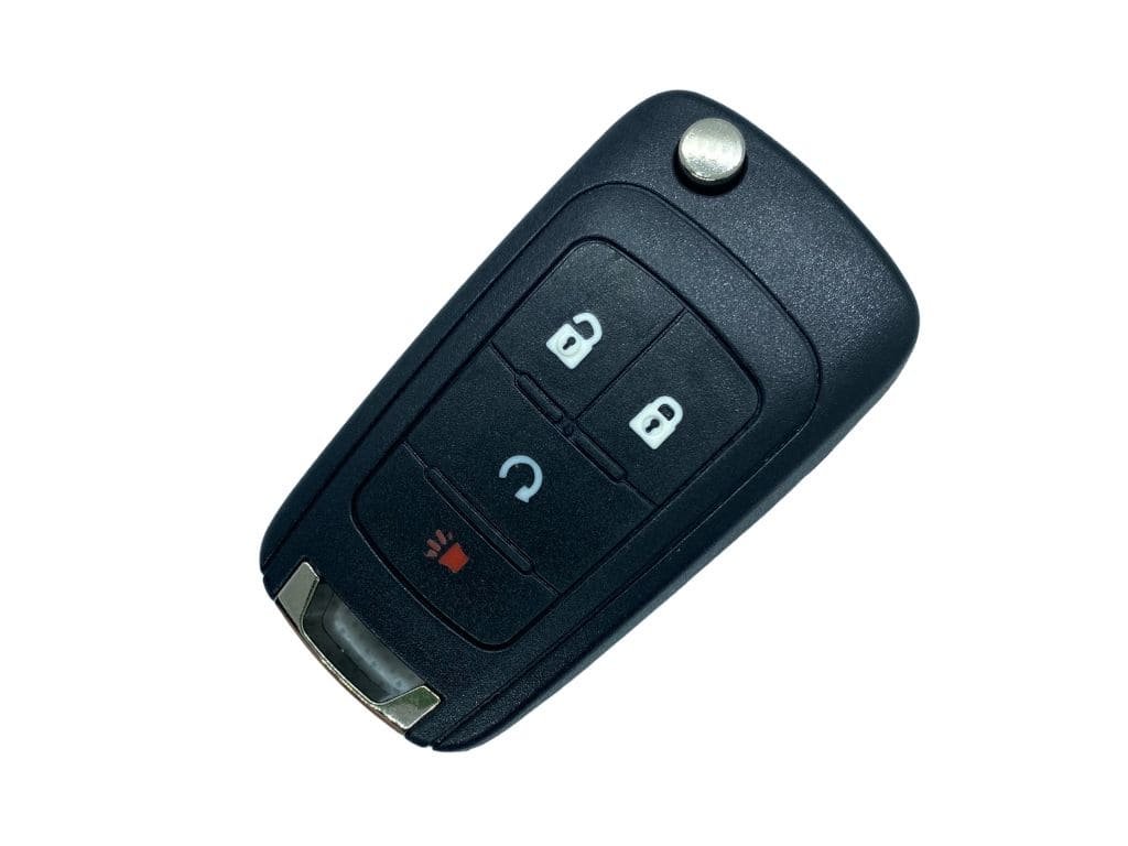 Корпус викидного ключа Chevrolet Cruze, Impala, SS, 3+1 кнопки, лезо HU100, тип 2