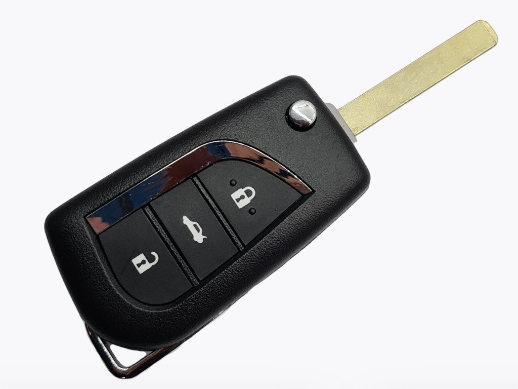 Корпус викидного ключа Toyota, 3 кнопки, з місцем під батарейку 1620, лезо VA2 — изображение 2