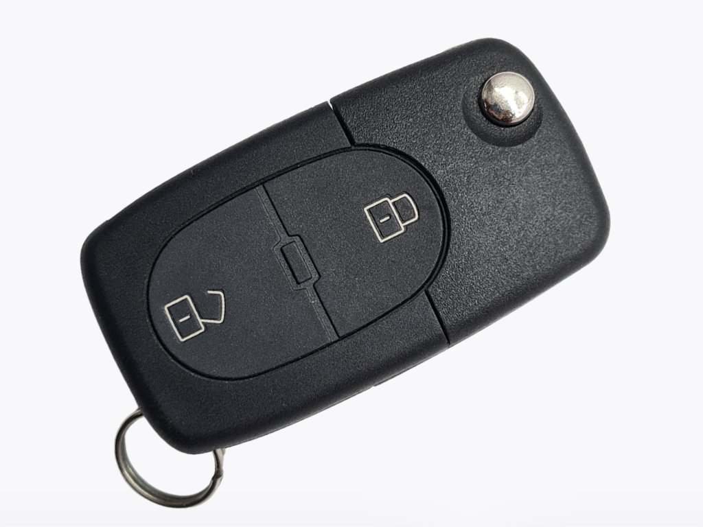 Корпус викидного ключа Audi 2 кнопки, з місцем під батарейку 1616, лезо HU66