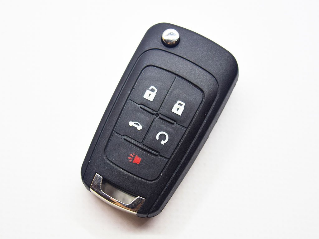 Викидний ключ Chevrolet Cruze, Impala, Malibu та інші, 315 Mhz, OHT05918179, PCF7952E/ Hitag 2/ ID46, 4+1 кнопки, лезо HU100