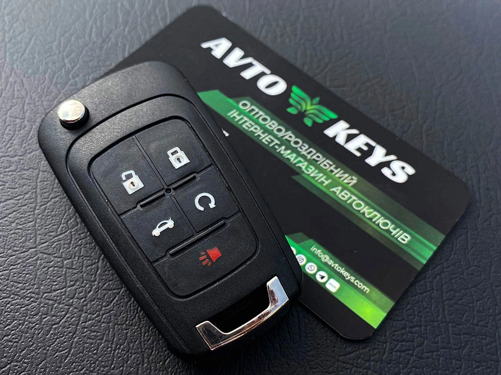 Викидний ключ Chevrolet Cruze, Impala, Malibu та інші, 315 Mhz, OHT05918179, PCF7952E/ Hitag 2/ ID46, 4+1 кнопки, лезо HU100