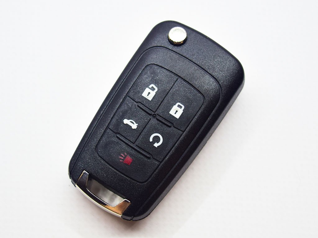 Викидний ключ Chevrolet Cruze, Camaro, Impala та інші, 315 Mhz, OHT01060512, PCF7941E/ Hitag 2/ ID46, 4+1 кнопки, лезо HU100