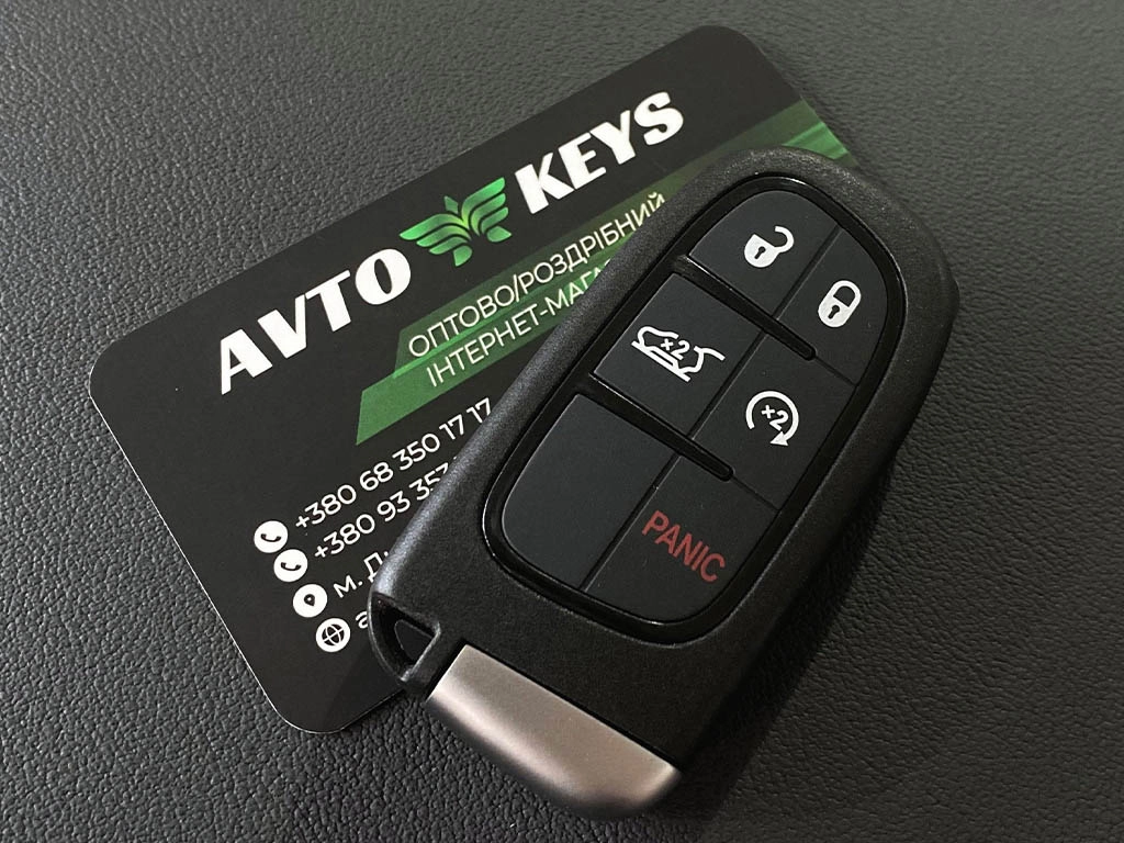 Смарт ключ Jeep Cherokee, 433Mhz, GQ4-54T, PCF7953M/ Hitag Aes/ ID4A, 4+1 кнопки