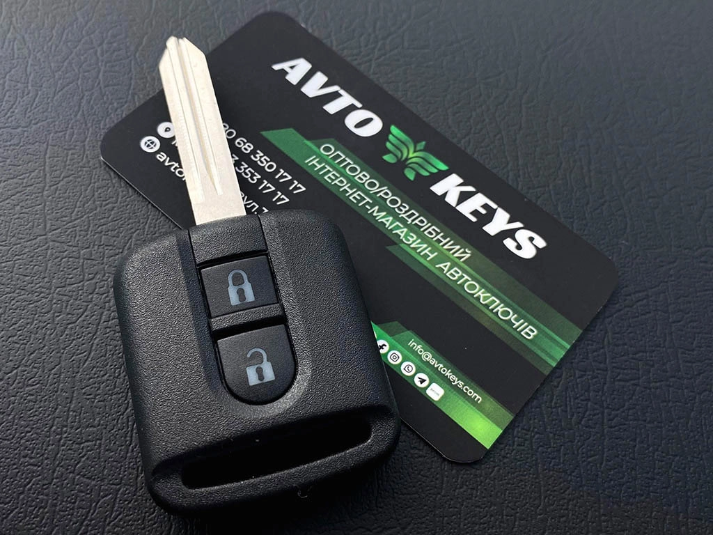 Ключ Nissan Qashqai, Micra, Pathfinder, 433 Mhz, 5WK4-876, PCF7946A/ Hitag 2/ ID46, 2 кнопки, лезо NSN14