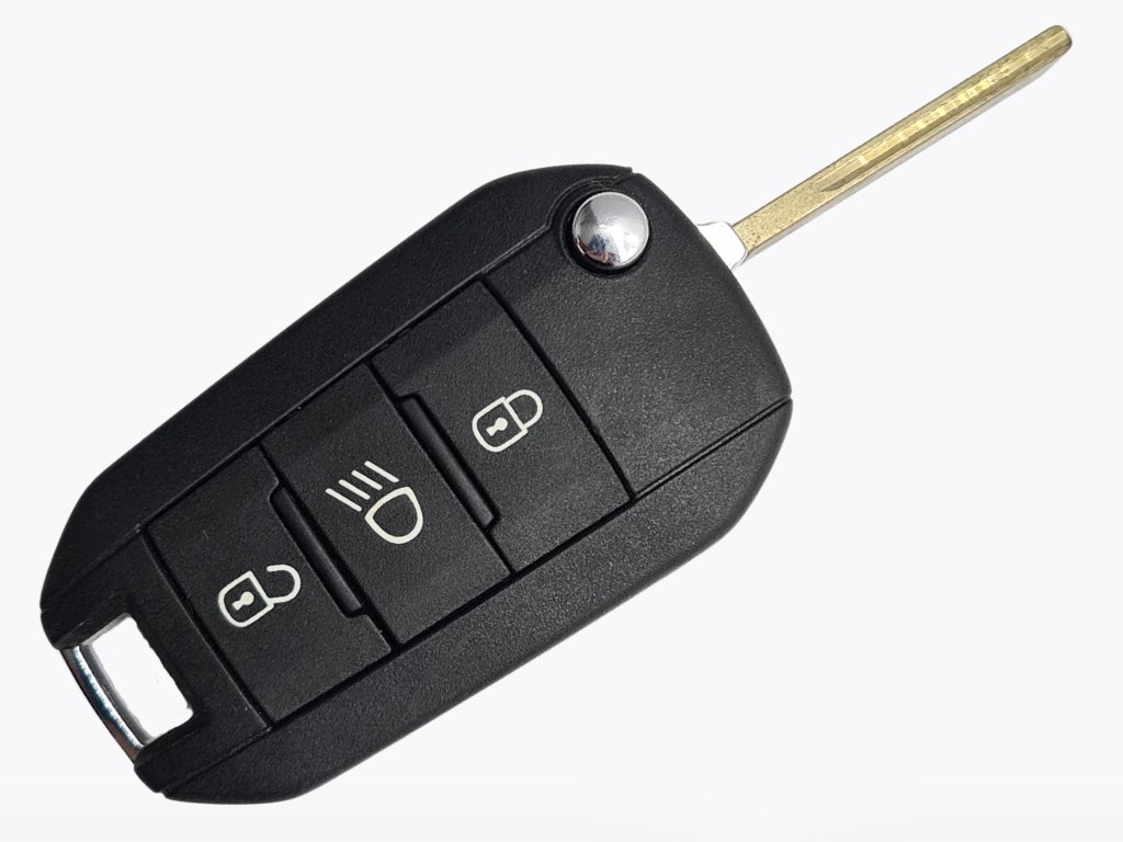 Викидний ключ Peugeot 2008, 308, 301, 208, 433 Mhz, 5FA010, PCF7941A/ Hitag 2/ ID46, 3 кнопки, лезо HU83 - Зображення 3
