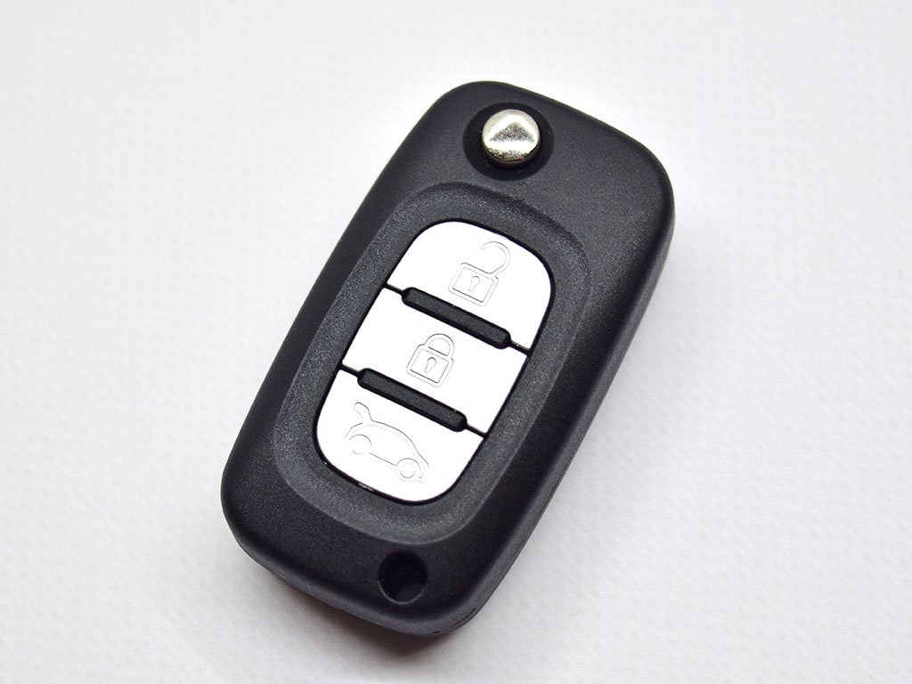 Викидний ключ Renault Fluence, Clio, 433 Mhz, PCF7947A/ Hitag 2/ ID46, 3 кнопки, лезо VA2