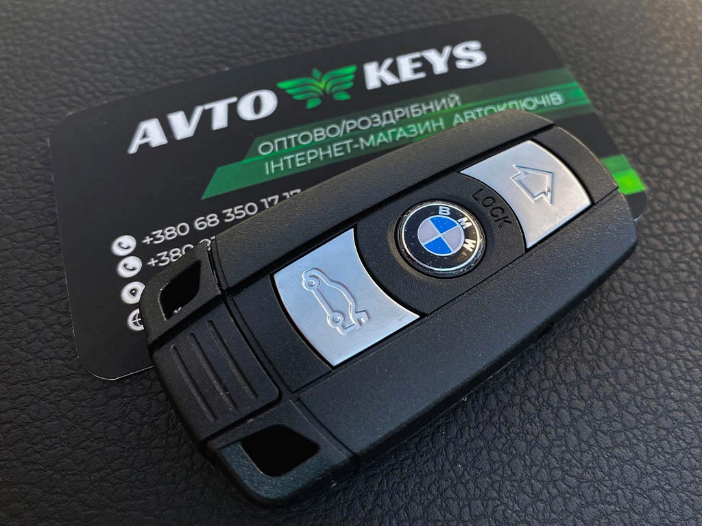 Смарт ключ Bmw 3-series, 5-series, 6-series, X-series, 868 Mhz, PCF7945A/ Hitag 2/ ID46, 3 кнопки